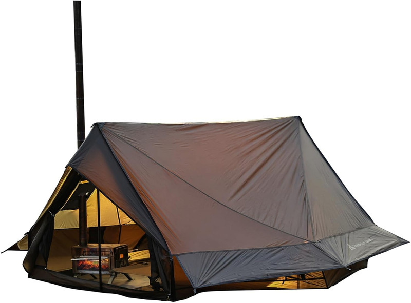 Hot Tent with Stove Jack – 4 Season Waterproof & Windproof Shelter for 1–6 Peopl