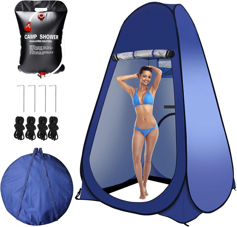 Pop up Tent Upgrade Privacy Camping Shower Tent Portable Outdoor Sun Shelter for