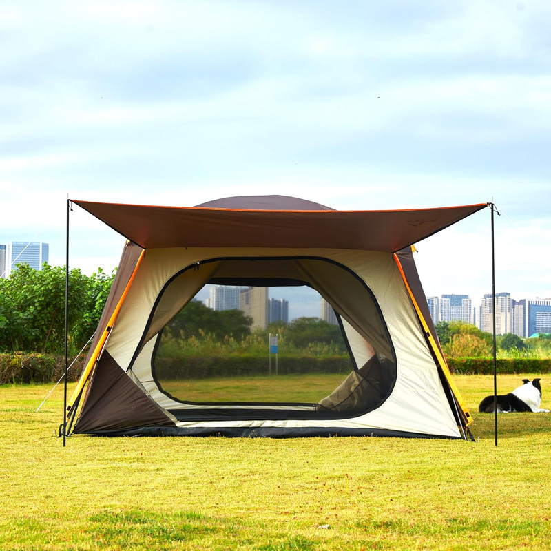 Extra Large Tent 6-10-12-14 Person(A),Family Cabin Tents,2 Rooms,3 Doors and 3 W gallery