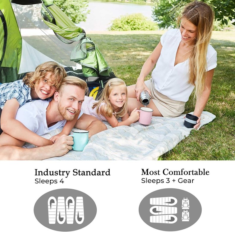 4 Person Easy Pop up Tent, Automatic Setup, Waterproof, 2 Doors-Instant Family T gallery