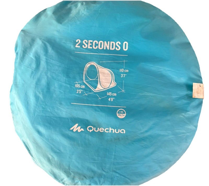 Quechua (decathlon) 2 seconds blue pop-up sunshade tent - 145 x 110 x 105 cm