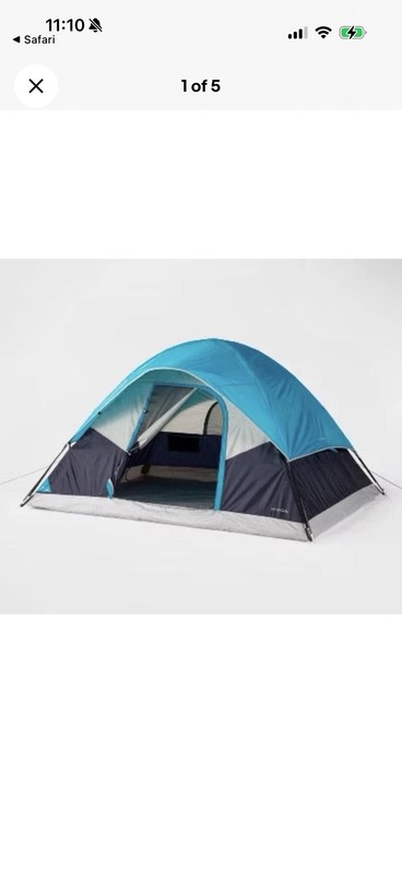 Embark 4-Person Dome Tent Blue/Gray/Black with Carrying Case