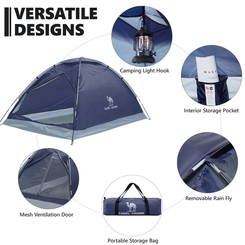 CAMEL CROWN Camping Dome Tent 2-5 Person Waterproof 4-Season Lightweight gallery