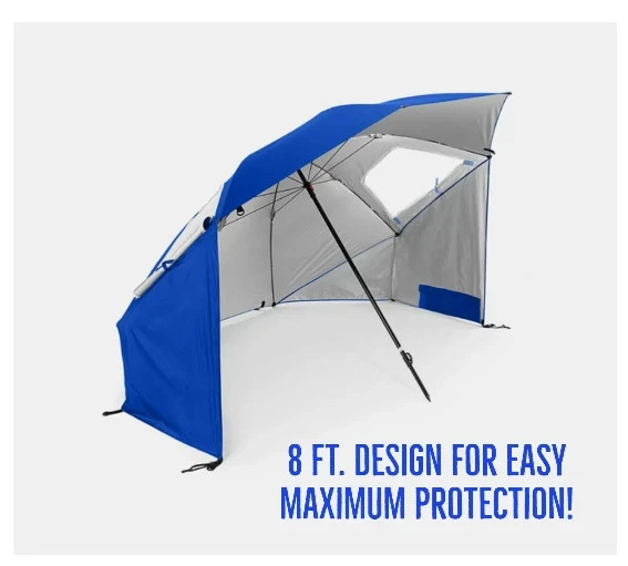 Beach Umbrella Tent Wind Shelter Sport Canopy Cabana Travel Sun Shade Protection
