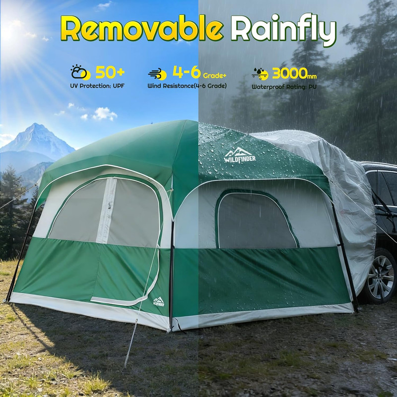 SUV Tent for Camping, 10X9Ft Large Car Tent with PU3000 Waterproof, Universal Ta gallery