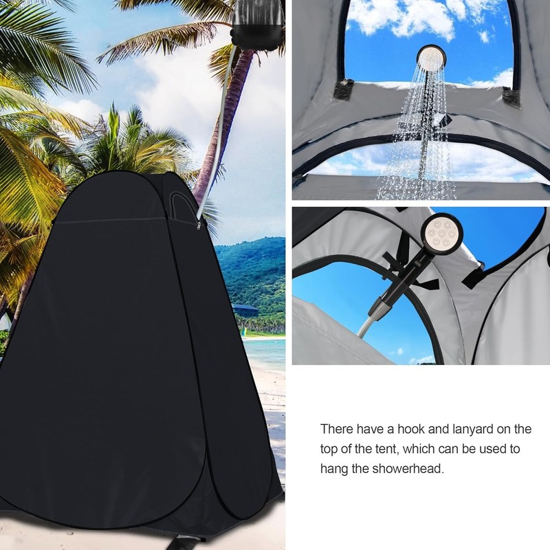 7FT Extra Large Pop Up Shower Privacy Tent Portable Outdoor Bath Toilet gallery