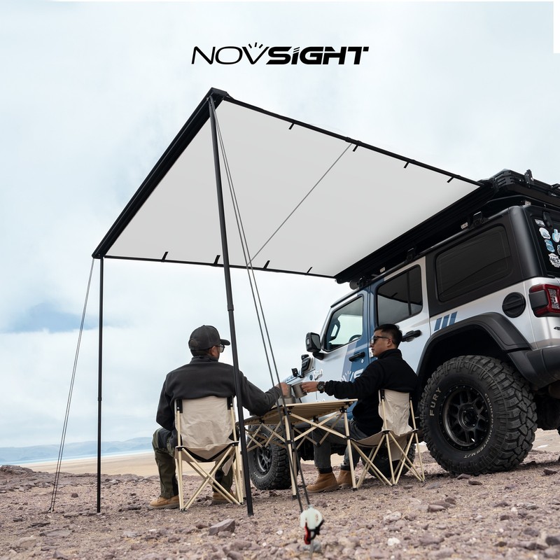 NOVSIGHT 6.6’x8.2′ Car Side Awning for Jeep SUV Rooftop Tent Sunshade Camping US