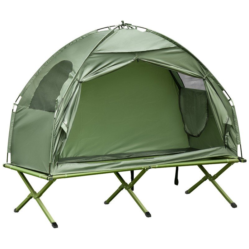 Portable 1 Person Raised Camping Tent Cot Combination for Fishing and Hunting