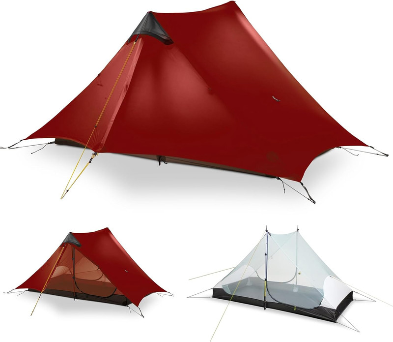 LANSHAN Ultralight 3-Season Tent for 1-2 Person Camping & Hiking Adventures