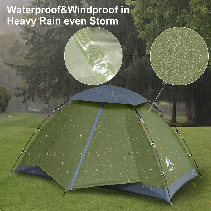 Night Cat 1-2 Man Tent Backpacking Hiking Camping Tent Sun Shelter Folding 2024