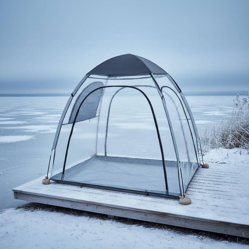 Transparent Camping Tent Water-Resistant Portable Instant Shelter Warm gallery