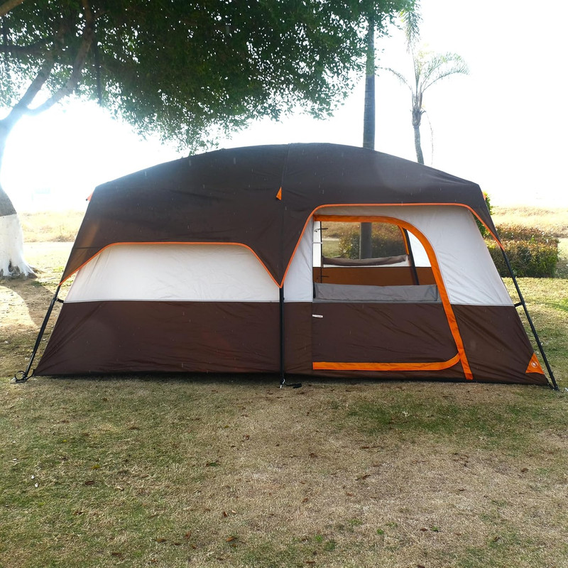 KTT Extra Large Tent 6-10-12-14 Person(A),Family Cabin Tents,2 Rooms,3 Doors and gallery