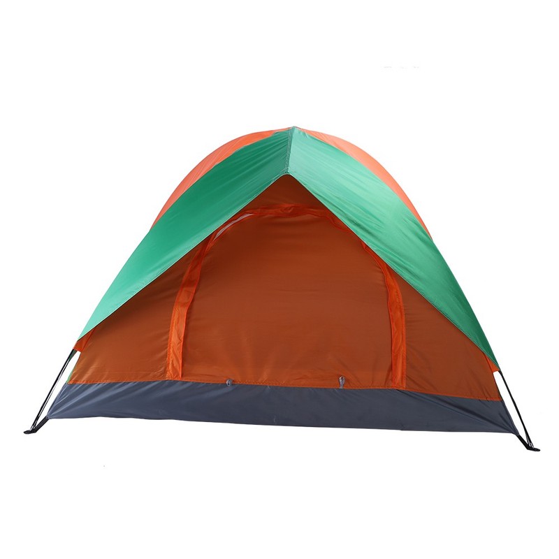 2-Person Double Door Camping Dome Tent Orange & Green Hot Sale gallery