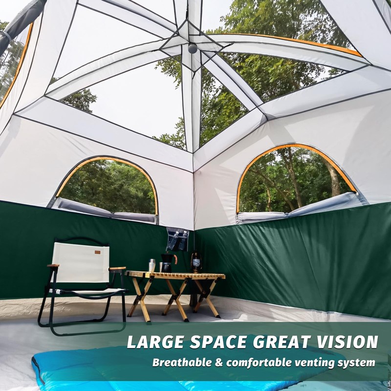 Tents 6 Person Waterproof Windproof Easy Setup,Double Layer Family Camping Te... gallery