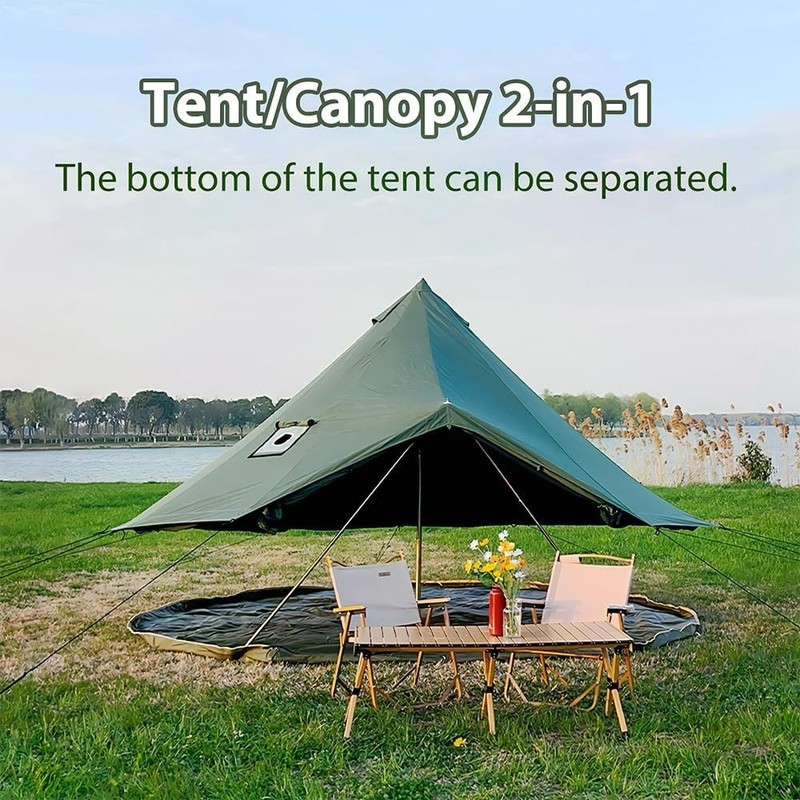Roomy 5-Person Cotton Bell Tent with Stove Jack - Ideal 4 Season Camping Retreat gallery