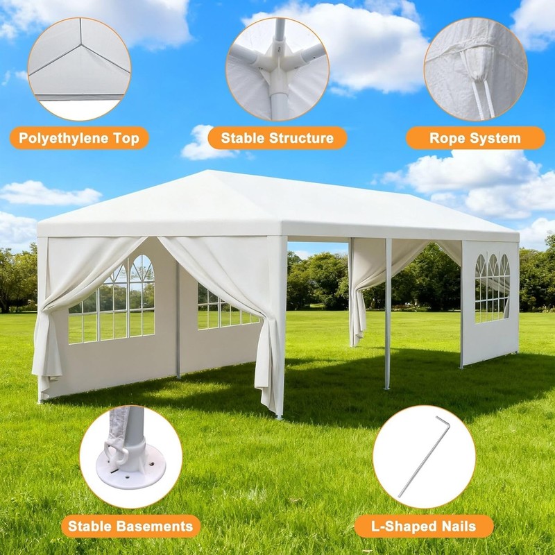 Spacious 10x30 Event Tent with Sun Protection gallery