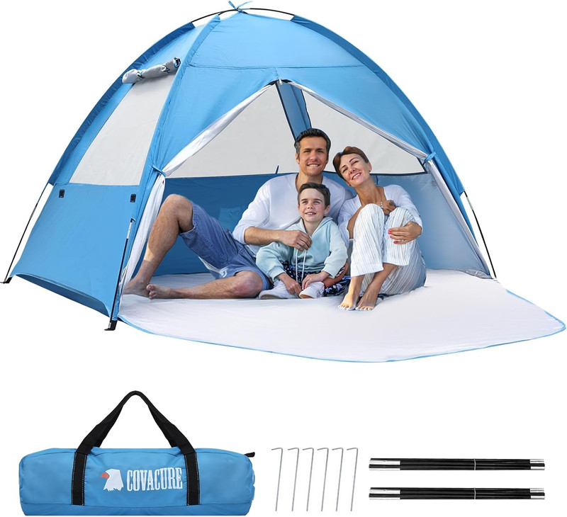 Tienda De Campaña Para La Playa Portatil Familiar Plegable 3-4 Persona En Oferta