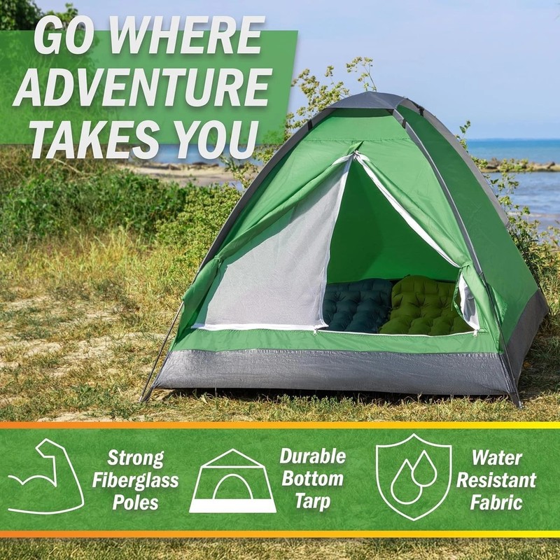 Versatile Lightweight Camping Tent for 2 with Rainfly – Quick Setup for Getaways gallery