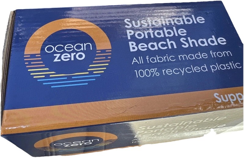 Ocean Zero Portable Beach Shade UPF 50+ Sustainable 100% Recycled Plastic New