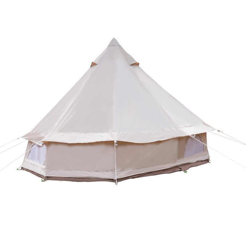 Luxury Glamping Tent All Year Living Polyester Cotton Bell Tent 3m Waterproof gallery