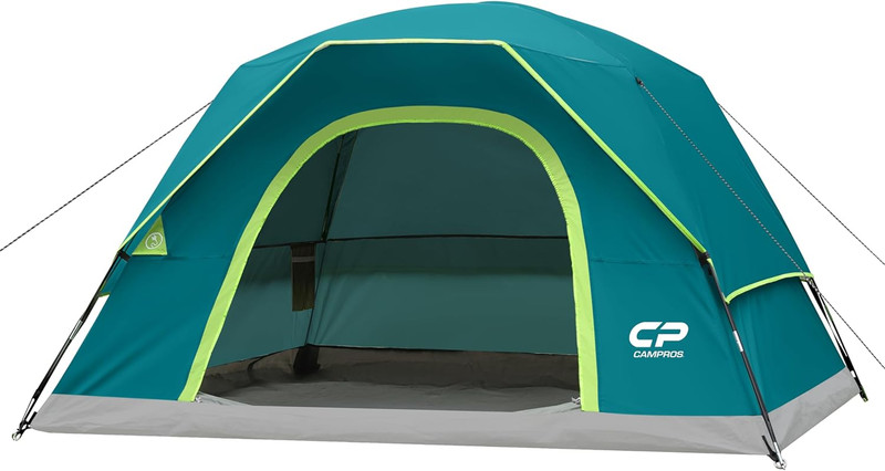 Camping Tent 2/4/6 Person, Waterproof Windproof Double Layer Dome Tent, Easy Set