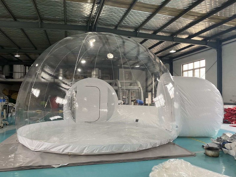 10x7ft Clear Commercial PVC Inflatable Eco Dome Camping Bubble Tent With Fan gallery