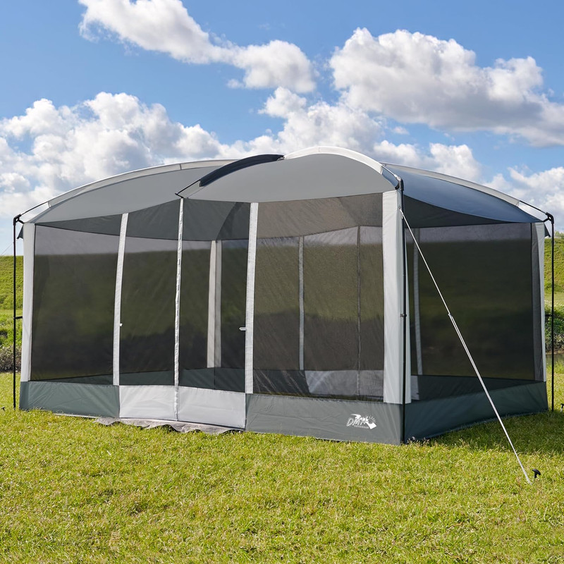 Screen House Tent 13X9Ft Screen Room Mesh Gazebos W/ 2 Magnetic Doors, Included