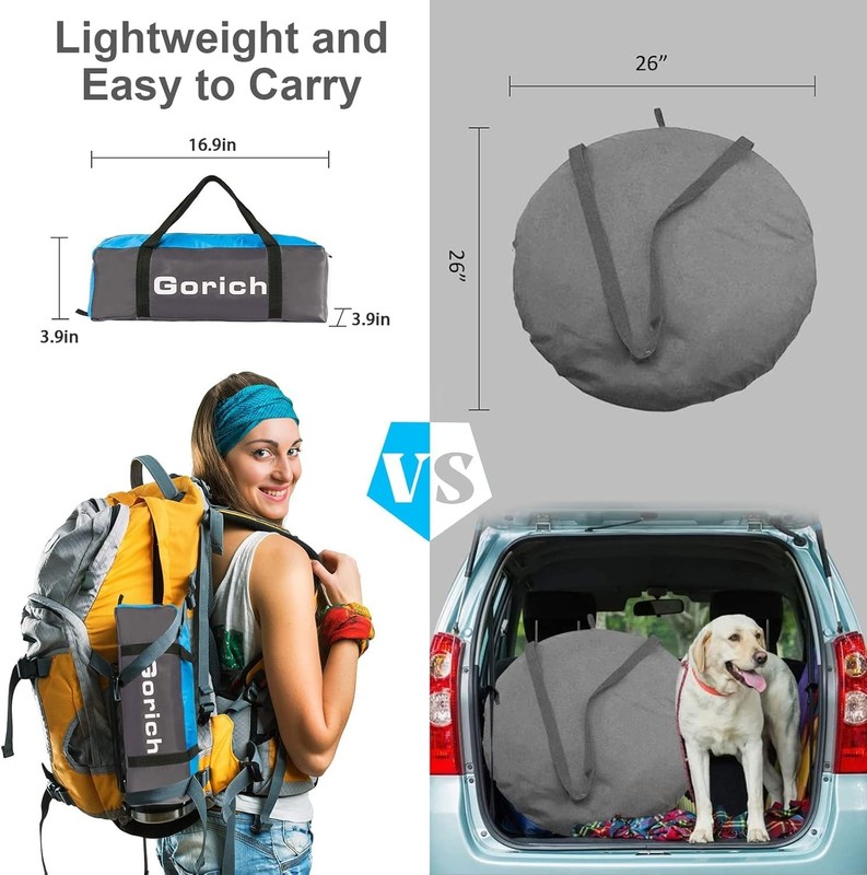 Durable Portable Beach Shade Tent for 3 - UV Protection & Ventilated Design gallery