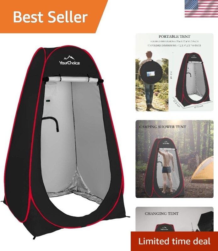 Pop-Up Camping Privacy Shelter – Easy Setup Portable Shower Tent with UV Block