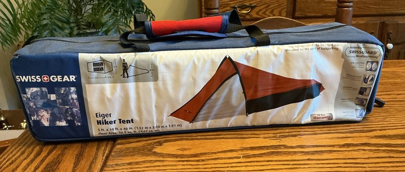 Swiss Gear Eiger Hiker One Person Tent Never Been Opened 5ft X 10ft X40 Inches
