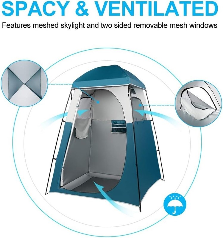 6.7FT Waterproof Shower Tent Portable Privacy Dressing Room Camping Gear gallery