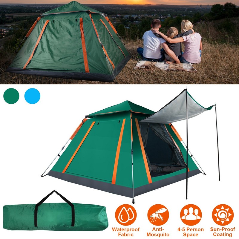 Camping Tent 4-5 Person Waterproof 4 Season Outdoor Family Tents Anti-mosquito gallery