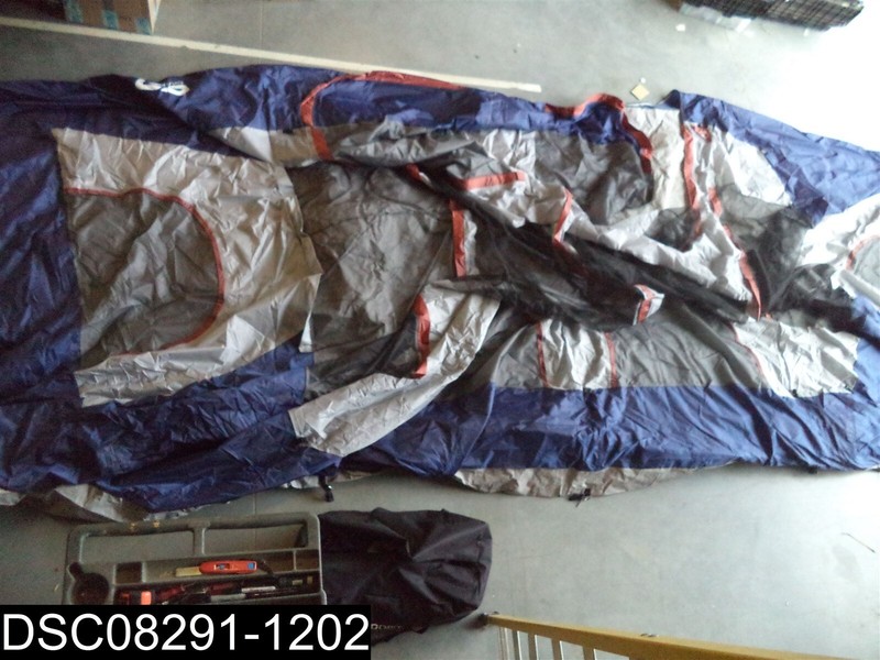 BARELY USED: Campros 17 Foot x 6 -1/2 Foot Roomy Tent With All Accessories