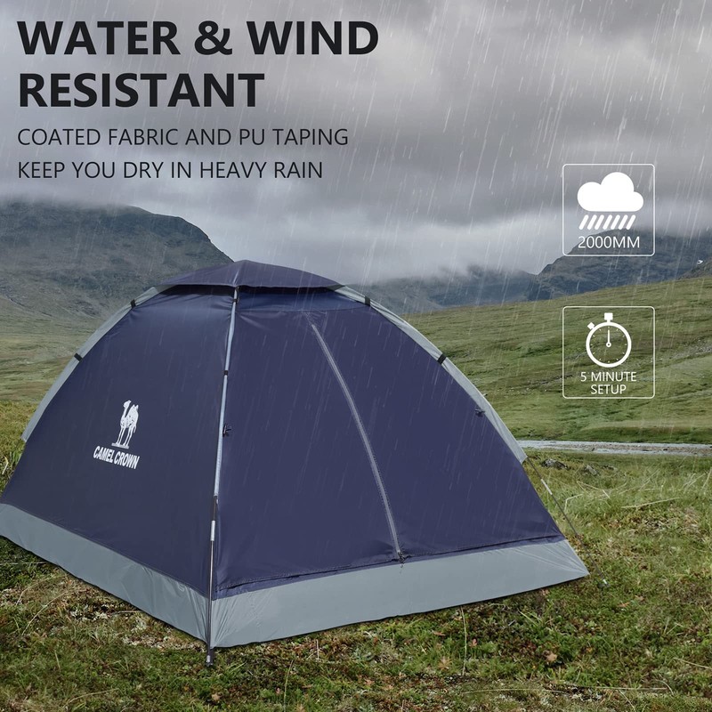 CAMEL CROWN Camping Dome Tent 2-5 Person Waterproof 4-Season Lightweight gallery