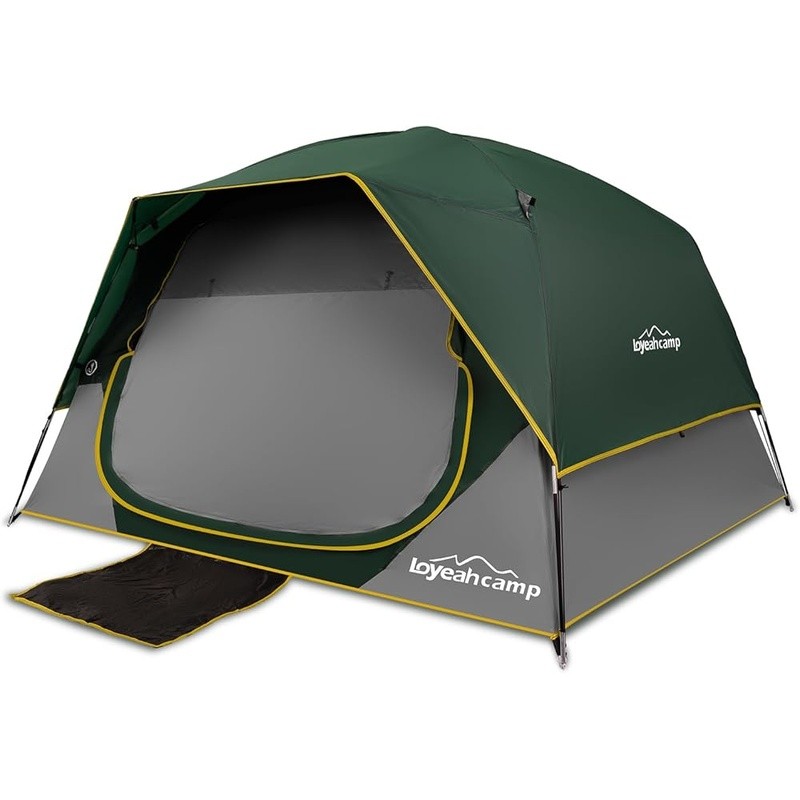 4 Person Waterproof Dome Camping Tent W/ Easy Setup Wide Door & Ventilation New