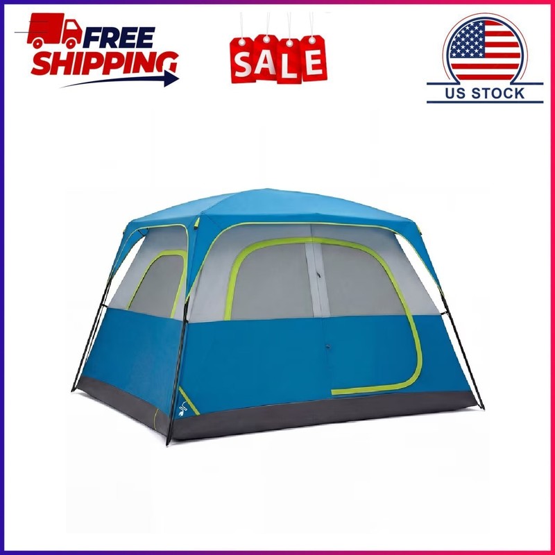 Gianna 6 Person Waterproof & Windproof Family Camping Tent with Large Interior,
