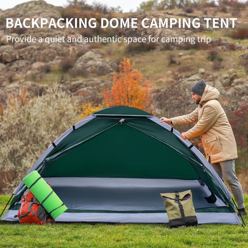 1/2/4/5/6 Person Dome Tents for Camping, Lightweight Portable Backpacking Tent, gallery