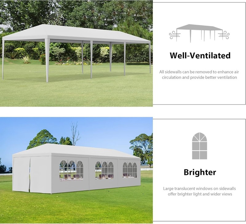 Spacious 10x30 Event Tent with Sun Protection gallery