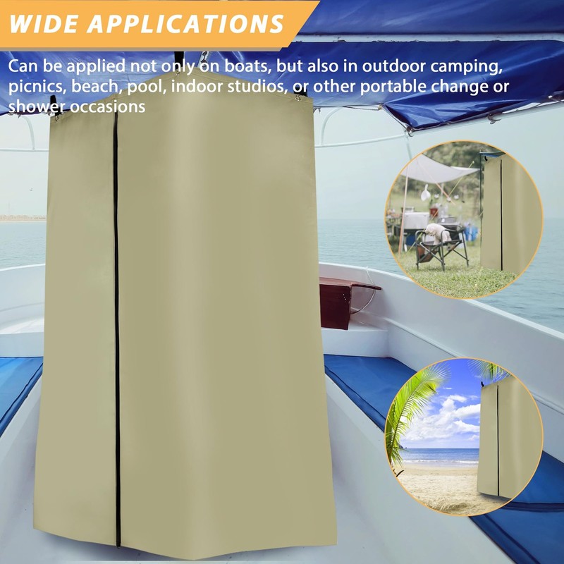 Khaki Boat Privacy Tent: Your Floating Secret Loo & Sun-Shielding Hideaway gallery
