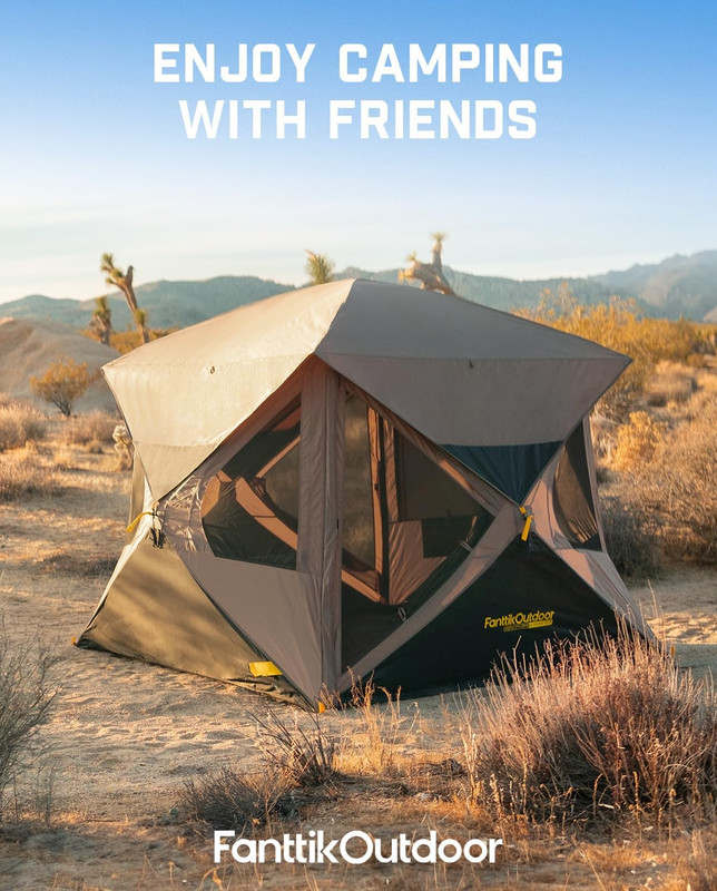 Fanttikoutdoor Alpha C4 Ultra Camping Tent 4 Person Pop up Instant Cabin Setup i gallery