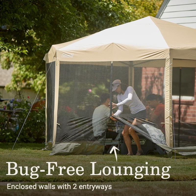 Coleman Back Home Screened Canopy Tent with Instant Setup, Outdoor Gazebo for... gallery