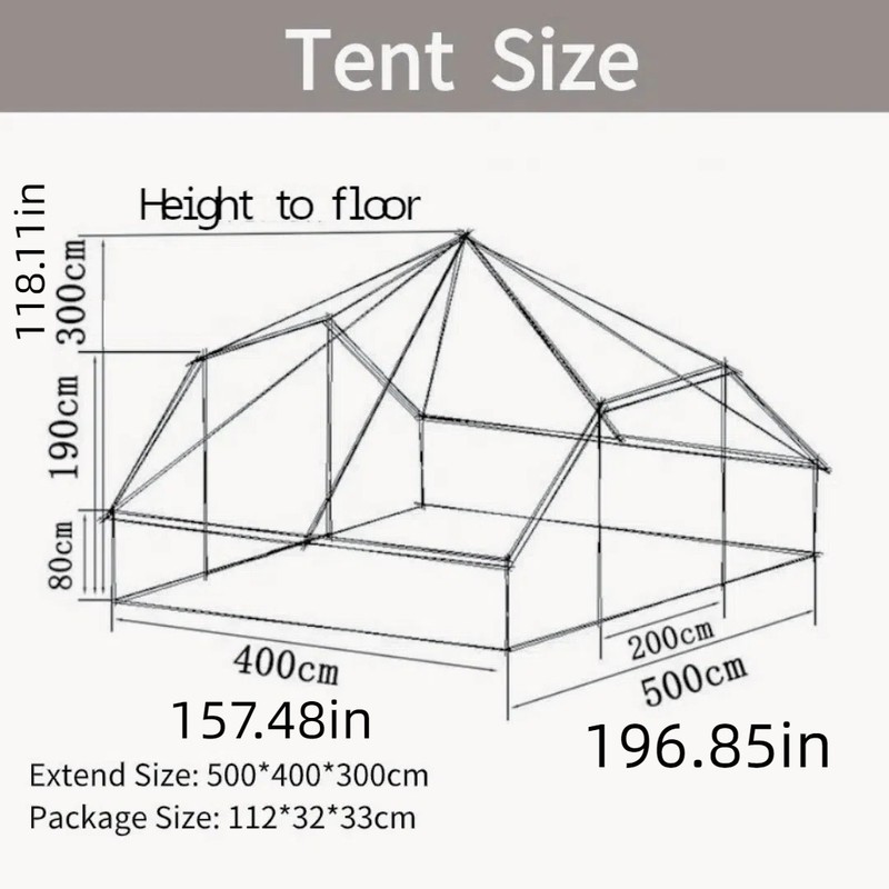 Outdoor cotton tent 5-8 people luxury camping bell tent Waterproof hotel camp gallery