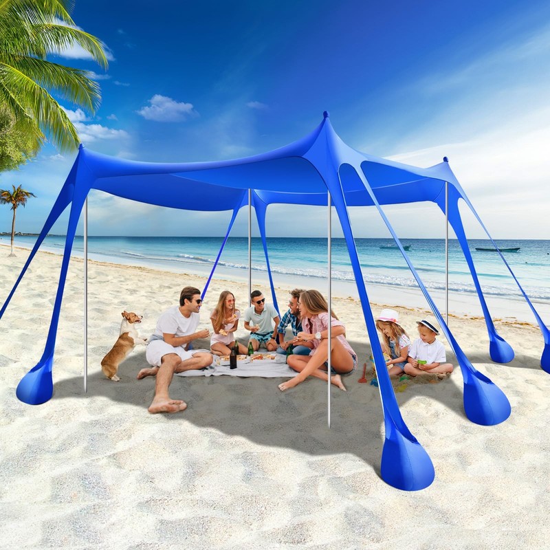 Beach Shell, Beach Tent Sun Shade UV 50+, Windbreak Beach Tent, Portable...