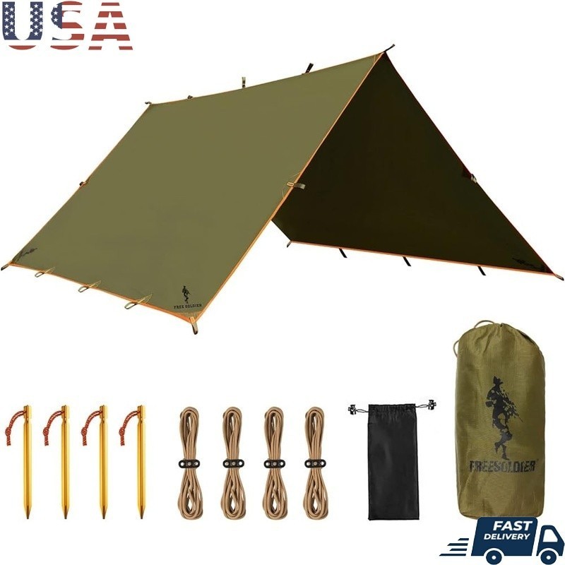 Waterproof Camping Tarp Heavy Duty Backpacking Shelter Rain Fly Awning Gear New