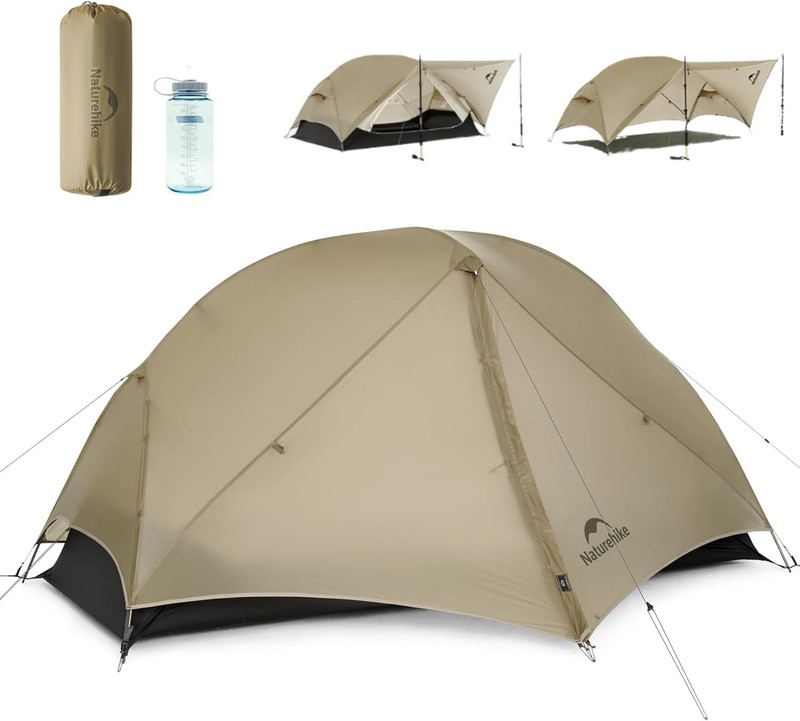 Naturehike Mongar UL Tent [2025 Upgrade] 1.5kg/3.3lb Ultralight Tents,1/2 Per…