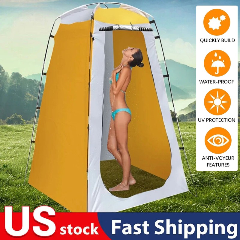 Portable Camping Shower Toilet Outdoor Pop Up Privacy Tent Changing Room Hiking