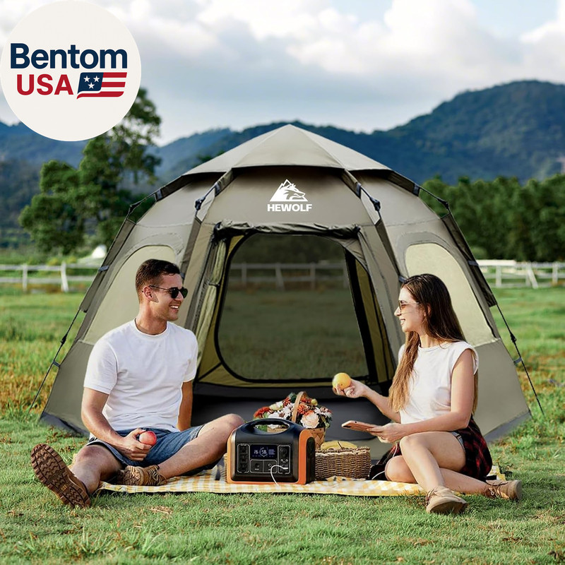 2/3/4 Person Camping Tent - Instant Pop up Waterproof 2 Doors Tent with Easy Set gallery