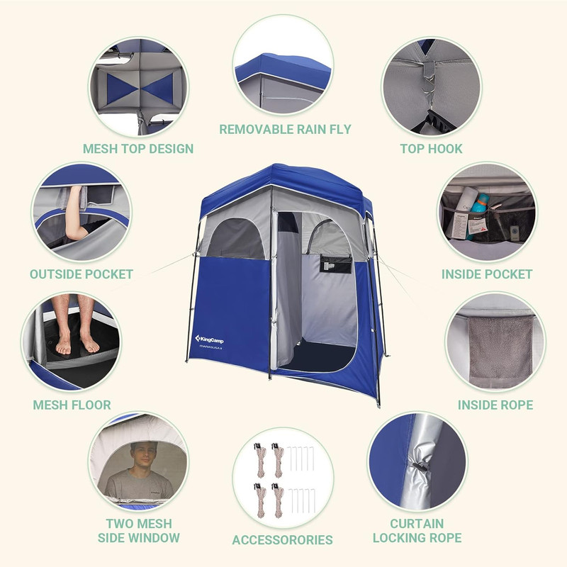 Camping-Privacy-Shelters Camping Shower Tent with Shower Bag gallery