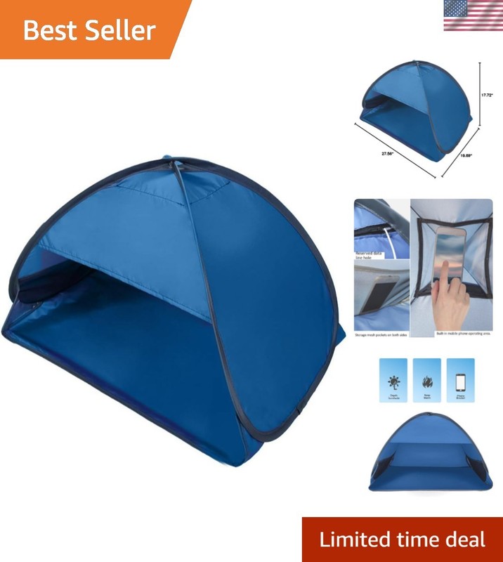 Portable Automatic Shade Canopy with Mesh Storage for Picnics and Beaches
