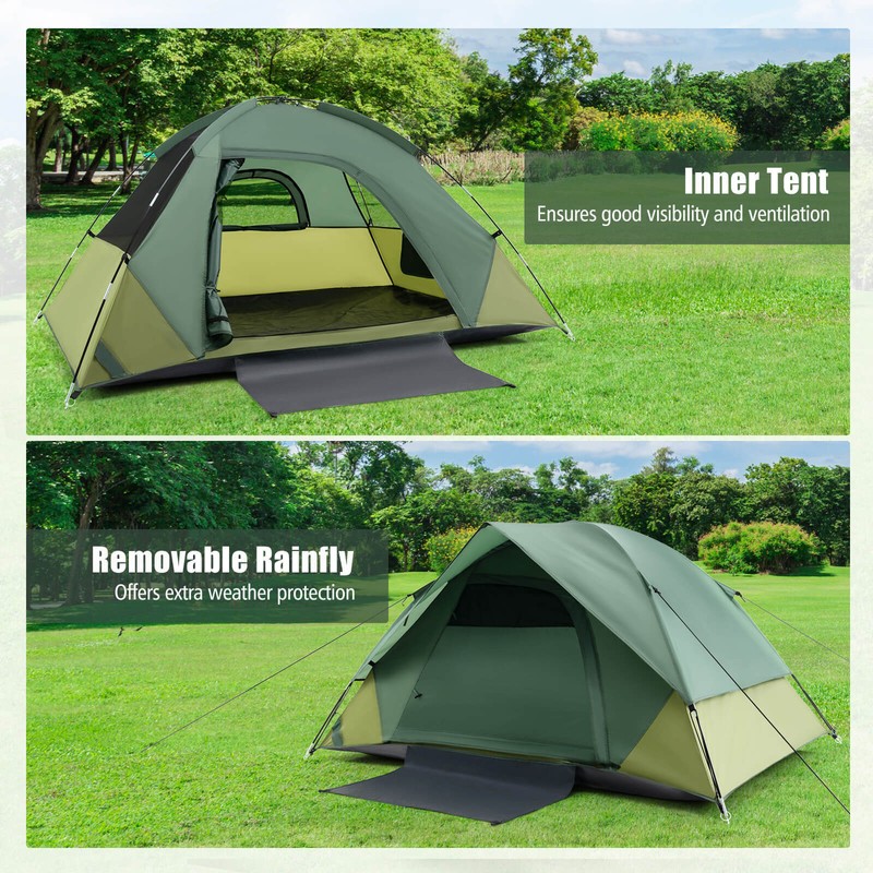 2-person Camping Tent w/Removable Rain Fly Carrying Bag Lightweight Outdoor Tent gallery